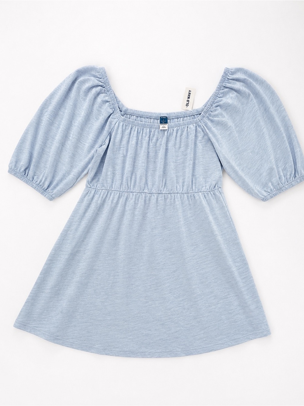 OLD NAVY NWT Maternity Cottagecore Puff Sleeve Blue Babydoll Cotton Top Medium